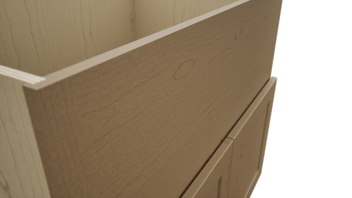 Fabuwood Galaxy Truffle FS36 Base Farm Sink Cabinet, Detail View
