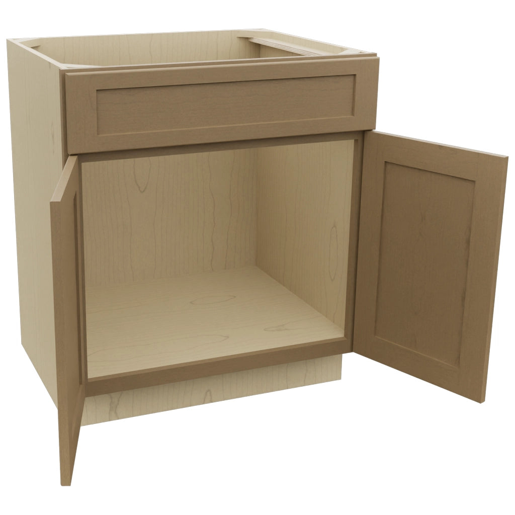 Fabuwood Galaxy Truffle SB30 Base Sink Cabinet, Open View