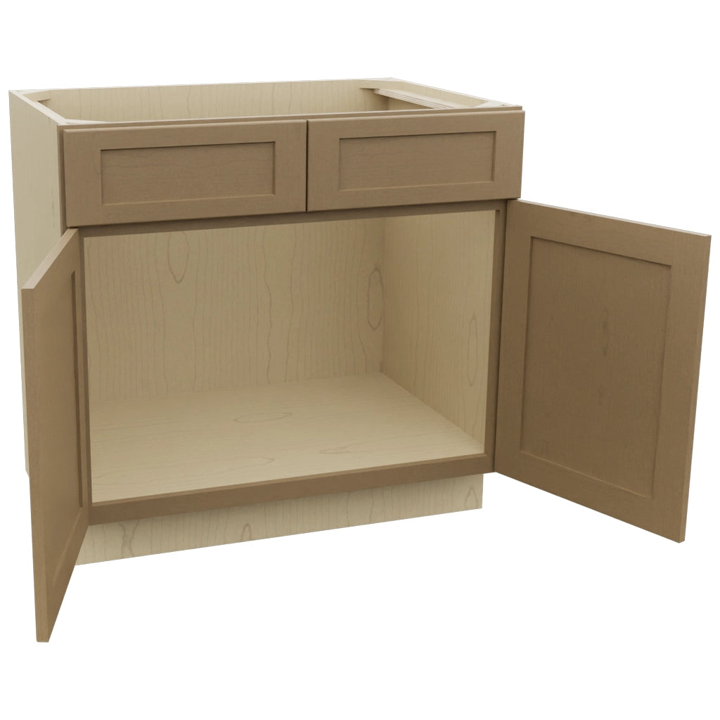 Fabuwood Galaxy Truffle SB36 Base Sink Cabinet, Open View