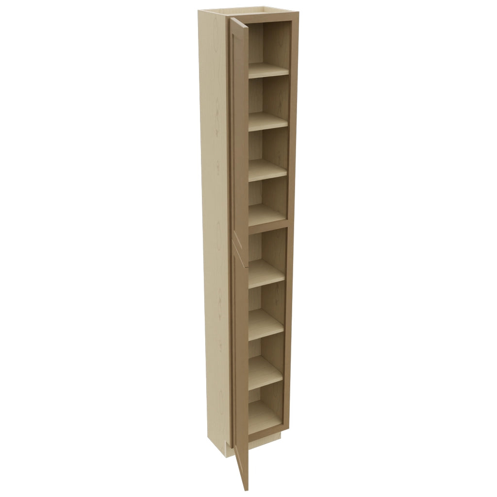 Fabuwood Galaxy Truffle TP151296 Tall Pantry Cabinet, Open View