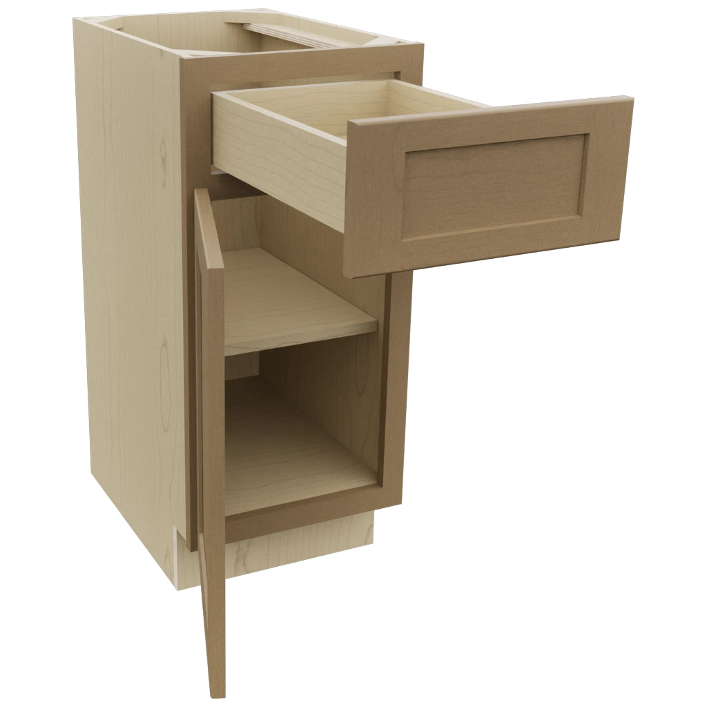 Fabuwood Galaxy Truffle VB15-34 Vanity Base Standard Cabinet, Open View