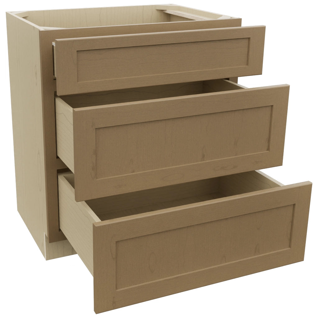 Fabuwood Galaxy Truffle VDB30-34 Vanity Drawer Cabinet, Open View