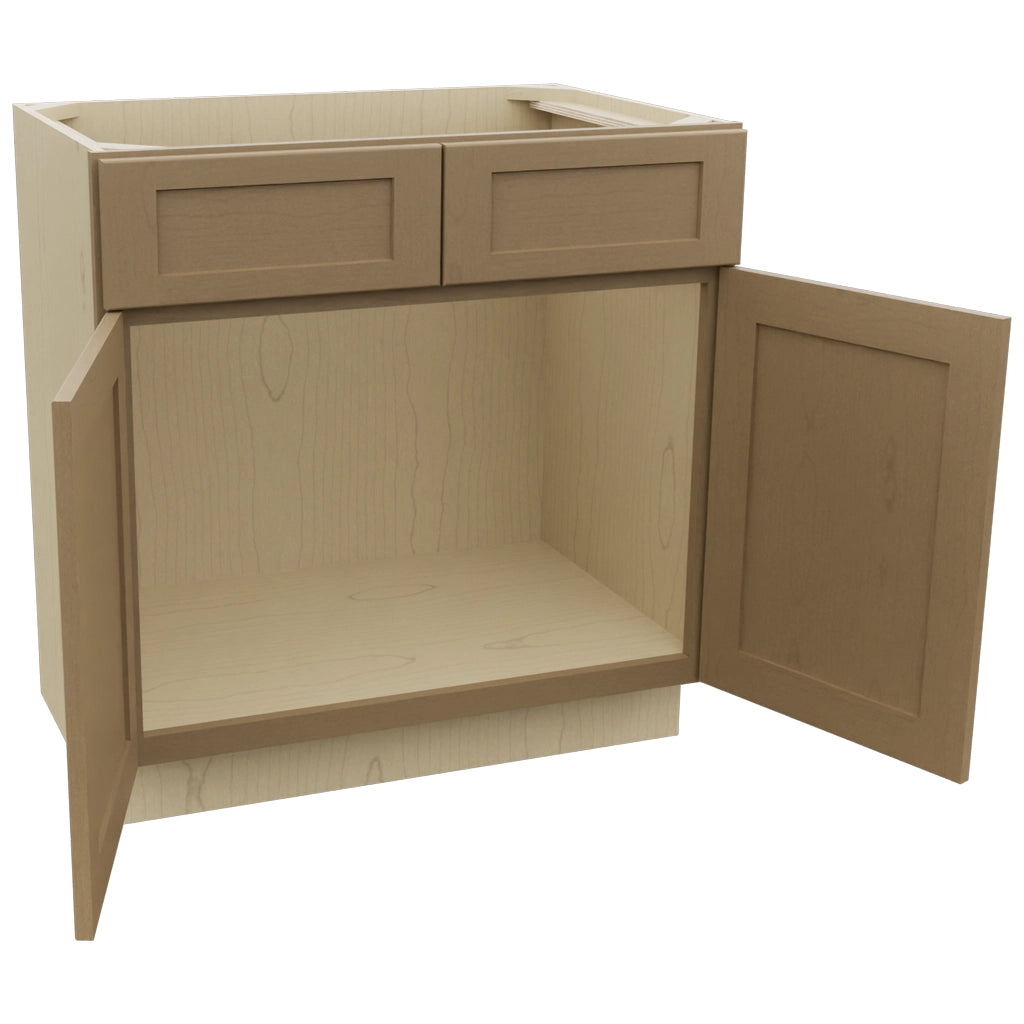 Fabuwood Galaxy Truffle VSB33-34 Vanity Sink Cabinet, Open View