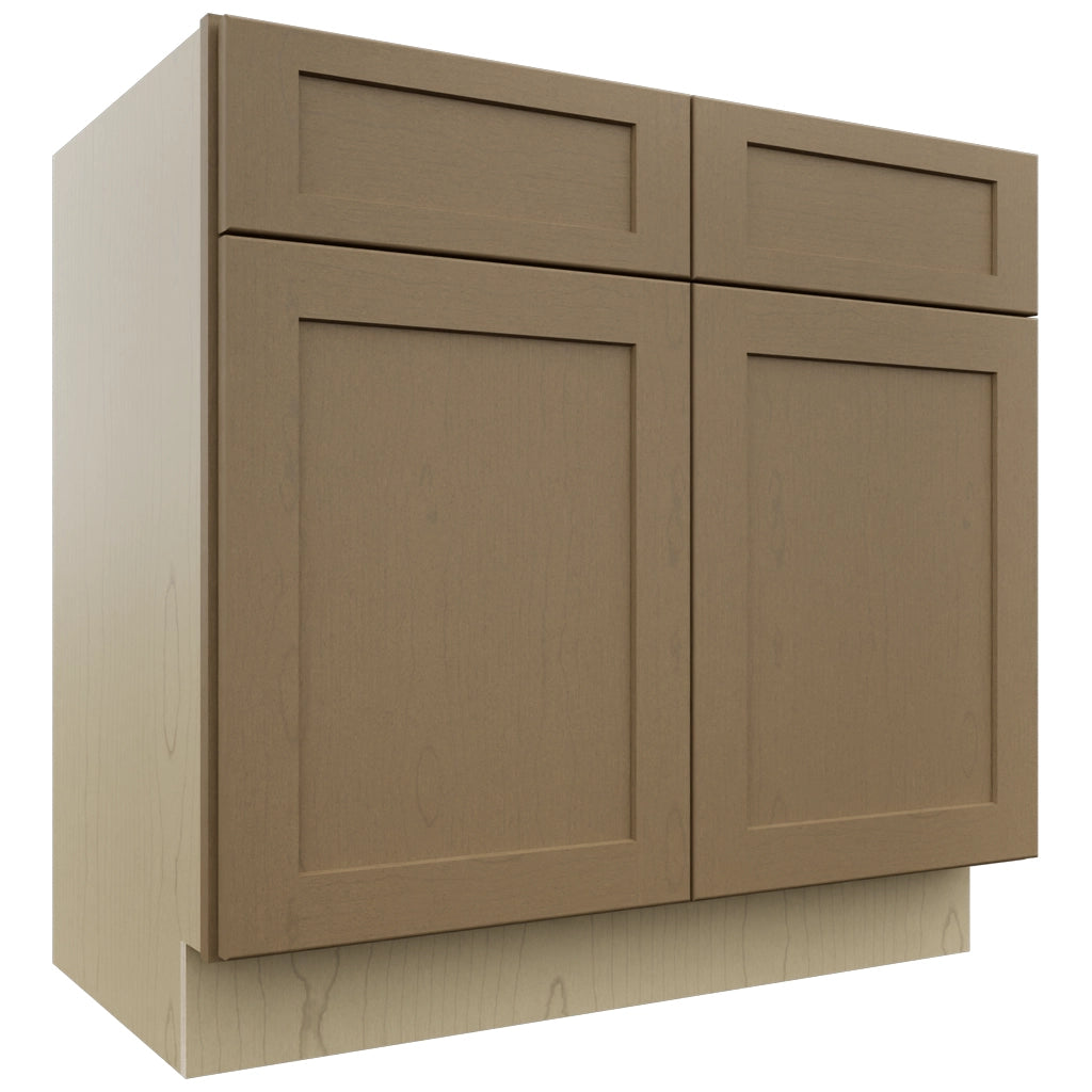 Fabuwood Galaxy Truffle VSB36-34 Vanity Sink Cabinet, Front View