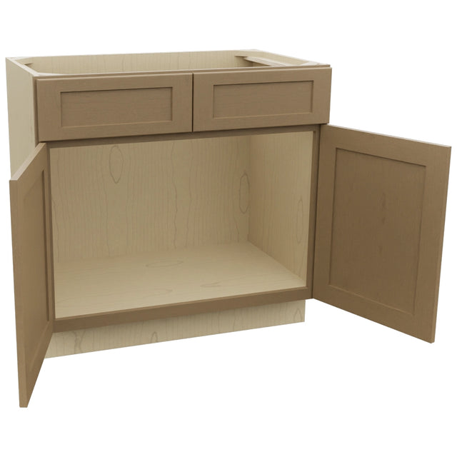 Fabuwood Galaxy Truffle VSB36-34 Vanity Sink Cabinet, Open View