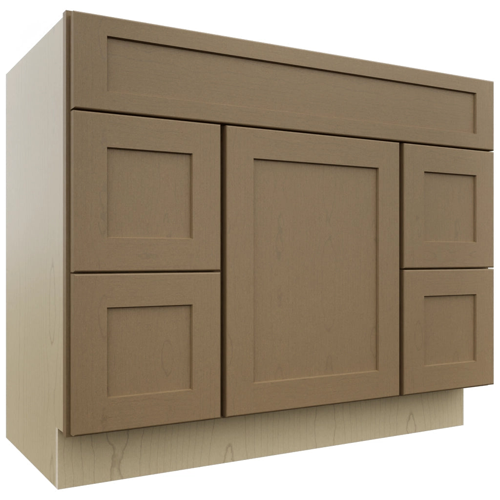 Fabuwood Galaxy Truffle VSD30DL Vanity Combo Cabinet, Front View