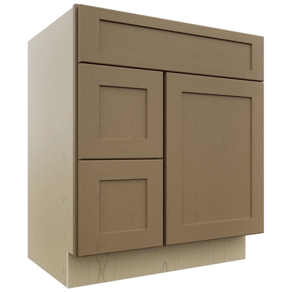 Fabuwood Galaxy Truffle VSD36DL Vanity Combo Cabinet, Front View