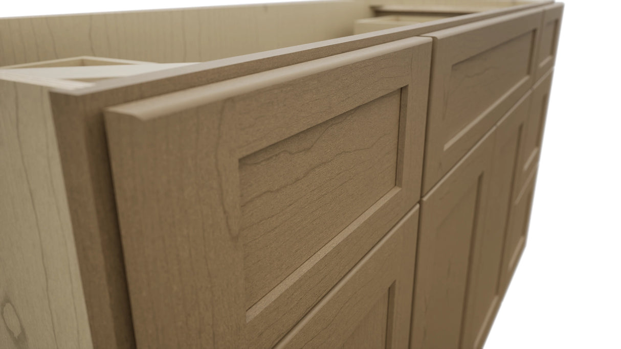 Fabuwood Galaxy Truffle VSD60SINGLE Vanity Combo Cabinet, Detail View