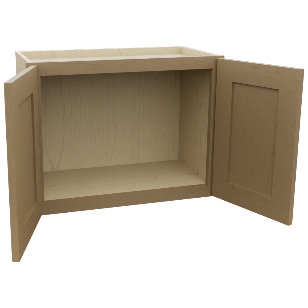 Fabuwood Galaxy Truffle W2418 Wall Standard Cabinet, Open View