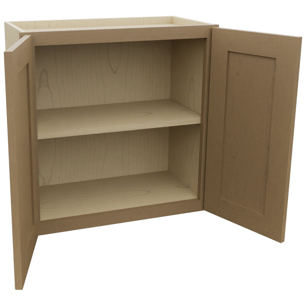 Fabuwood Galaxy Truffle W2424 Wall Standard Cabinet, Open View