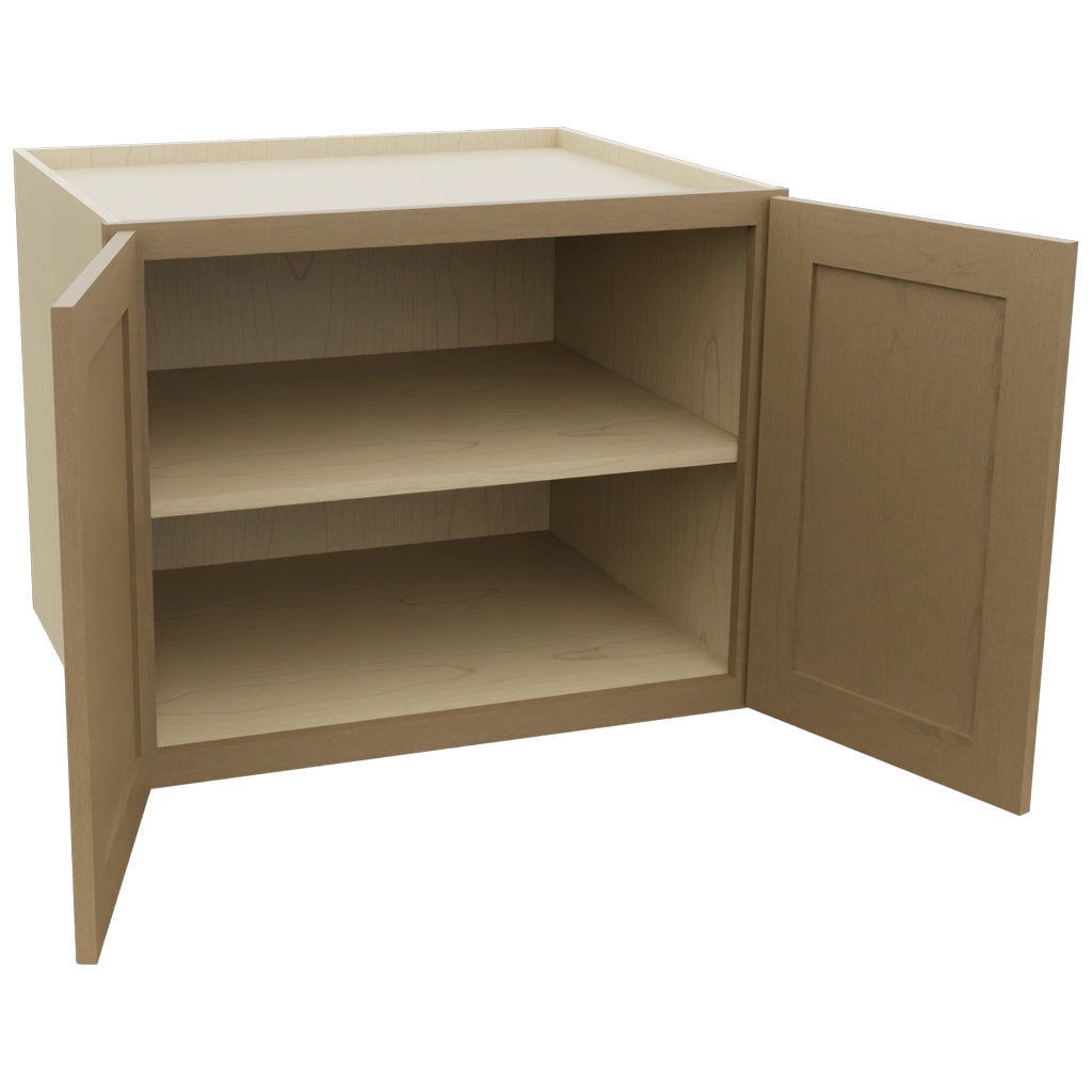 Fabuwood Galaxy Truffle W302424 Wall Deep Cabinet, Open View