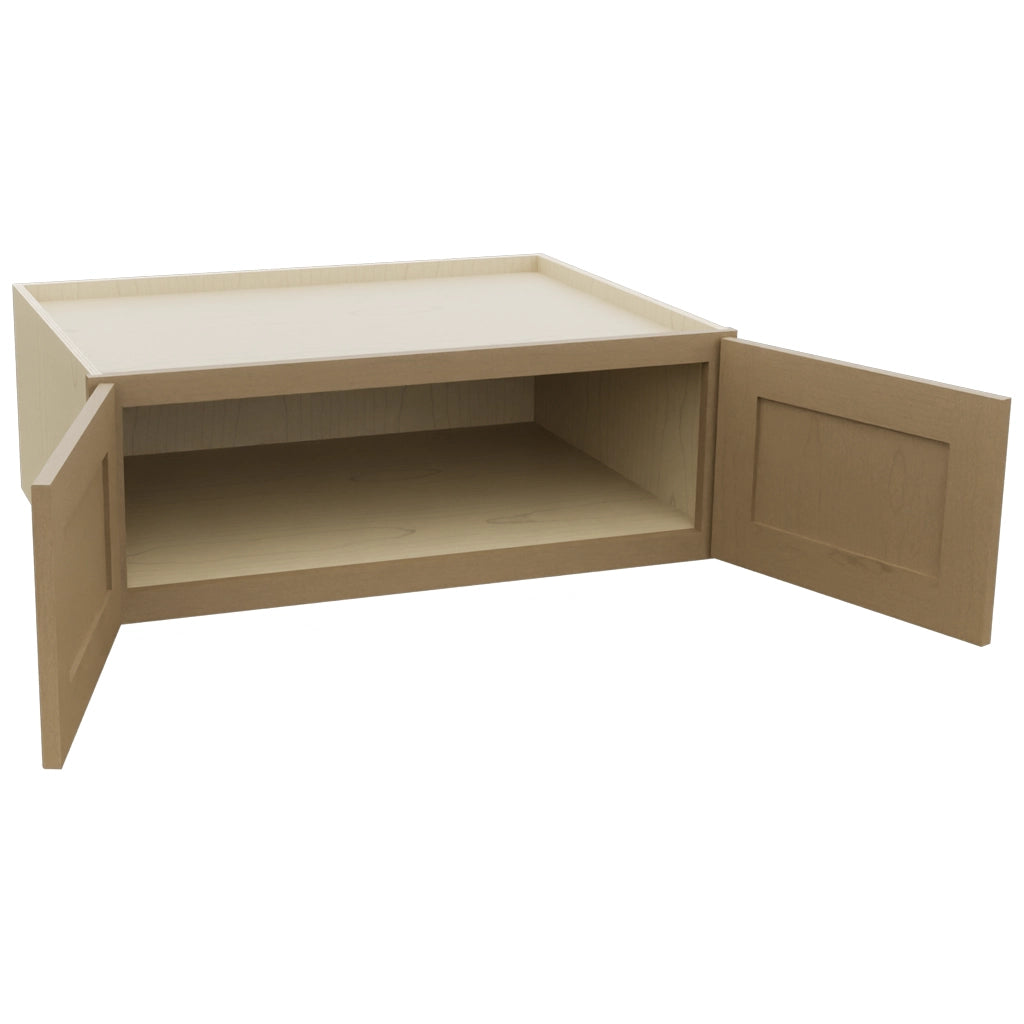 Fabuwood Galaxy Truffle W331224 Wall Deep Cabinet, Open View