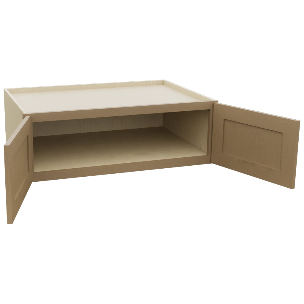 Fabuwood Galaxy Truffle W361224 Wall Deep Cabinet, Open View
