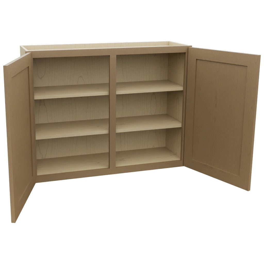 Fabuwood Galaxy Truffle W3930 Wall Standard Cabinet, Open View