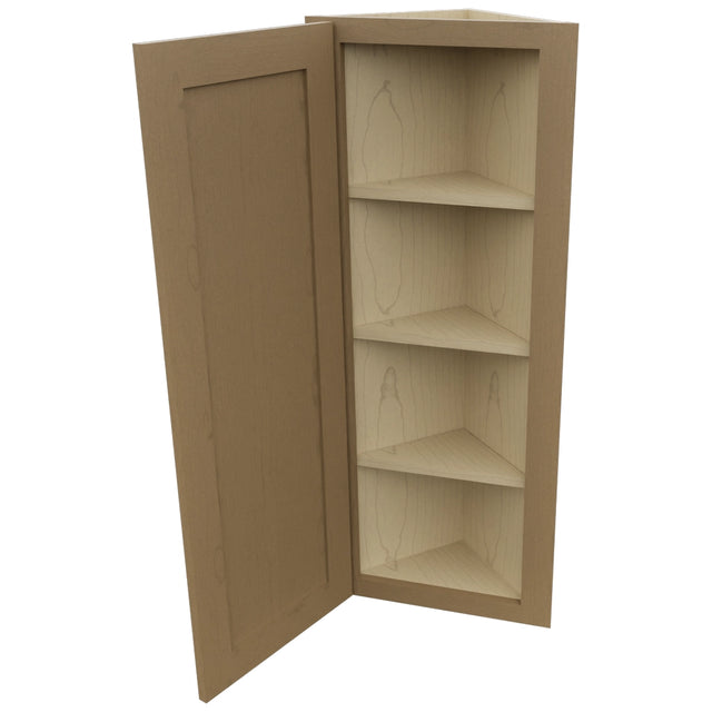 Fabuwood Galaxy Truffle WAE1242 Wall Angle End Cabinet, Open View