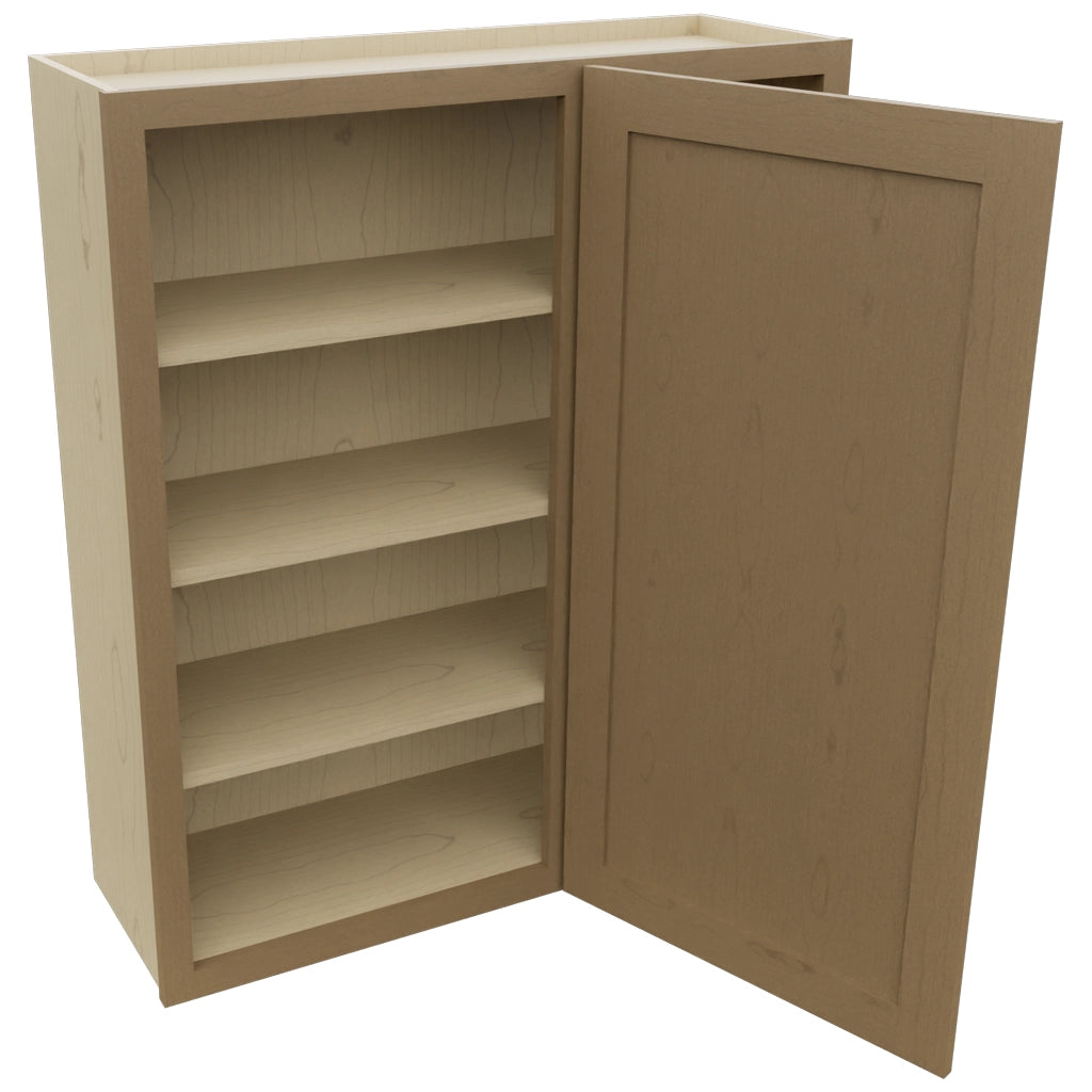 Fabuwood Galaxy Truffle WBC3642 Wall Corner Blind Cabinet, Open View