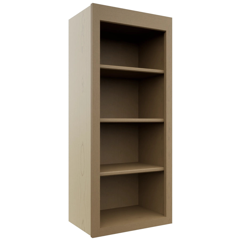 Fabuwood Galaxy Truffle WOS1842 Wall Open Shelf, Front View