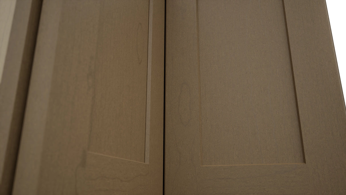 Fabuwood Galaxy Truffle WPC2418 Wall Corner Pie Cabinet, Detail View