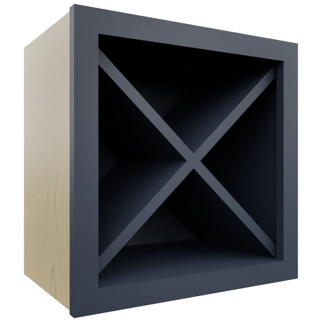 Fabuwood Indigo WR18X18 Wall Wine Rack, Front View