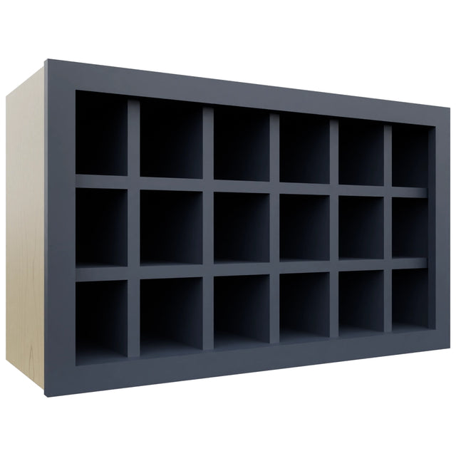 Fabuwood Indigo WR3018 Wall Wine Rack, Front View