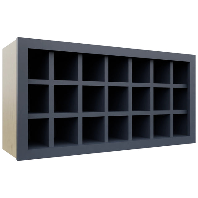 Fabuwood Indigo WR3618 Wall Wine Rack, Front View