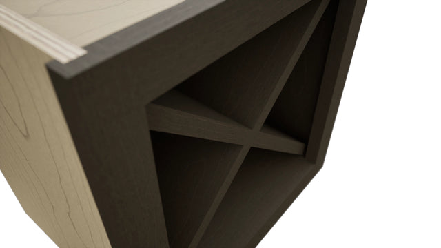 Fabuwood Kona WR15X15 Wall Wine Rack, Detail View