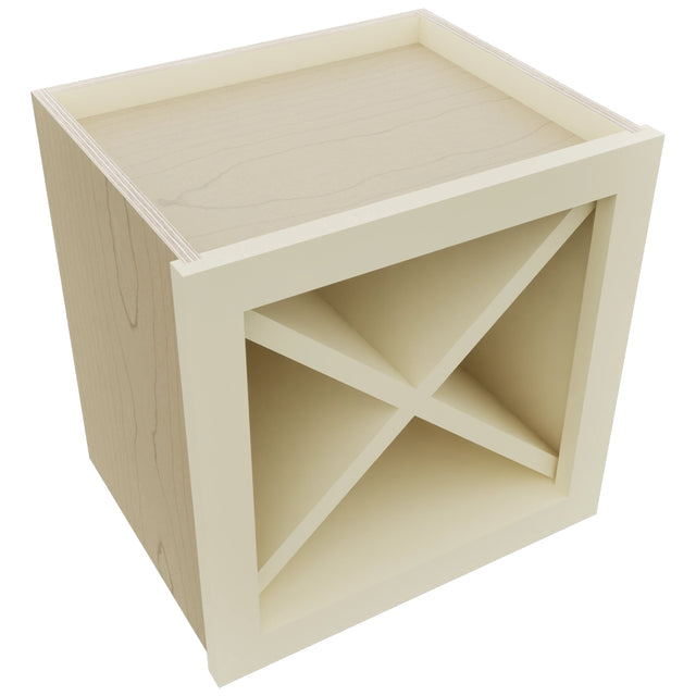 Fabuwood Linen WR15X15 Wall Wine Rack, Top View