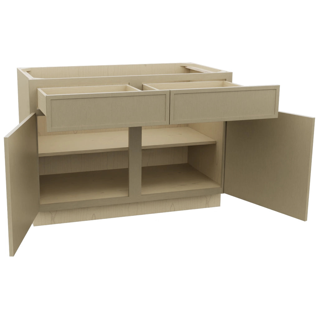 Fabuwood Luna Desert Oak B48 Base Standard Cabinet, Open View