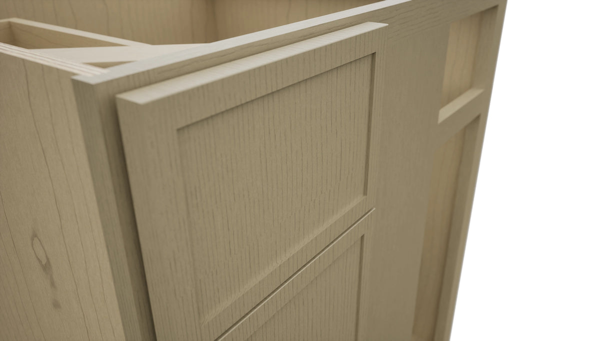 Fabuwood Luna Desert Oak BLB36/39 Base Corner Blind Cabinet, Detail View