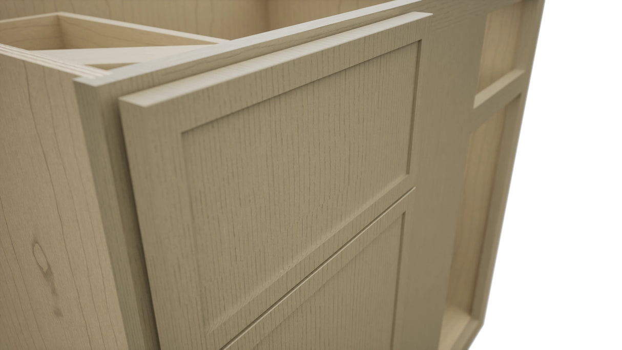 Fabuwood Luna Desert Oak BLB39/42 Base Corner Blind Cabinet, Detail View