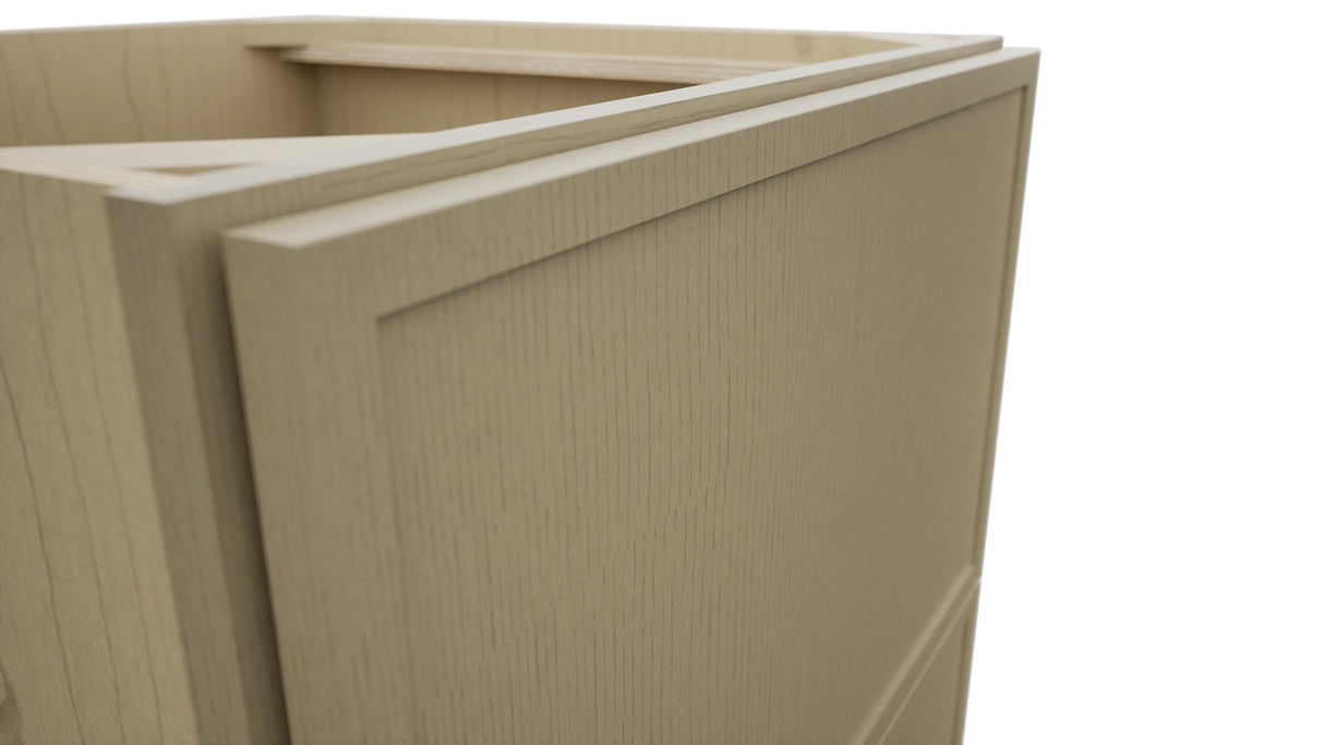 Fabuwood Luna Desert Oak DB24-2 Base 2 Drawers Cabinet, Detail View