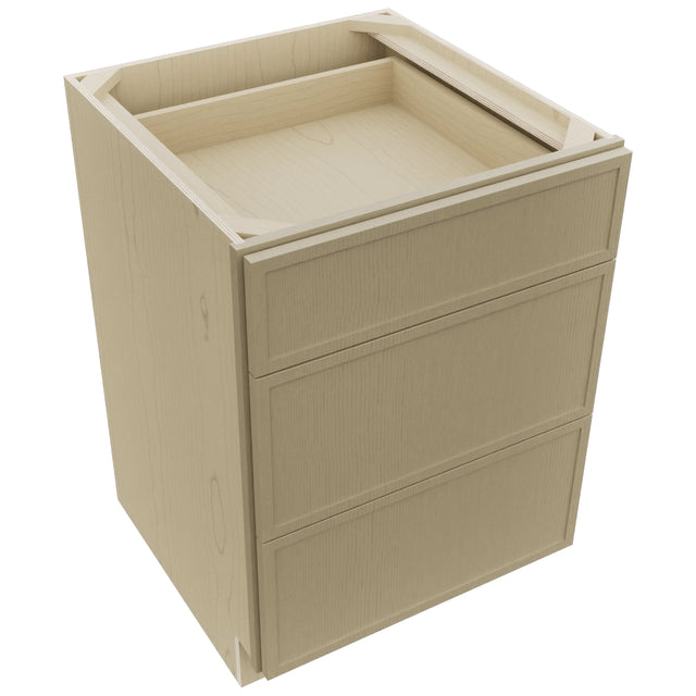 Fabuwood Luna Desert Oak DB24 Base 3 Drawers Cabinet, Top View