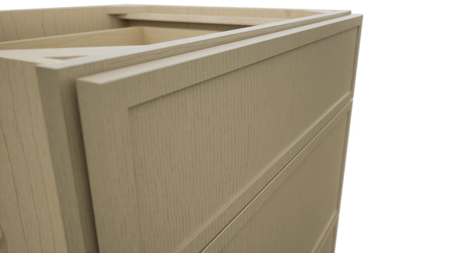 Fabuwood Luna Desert Oak DB27 Base 3 Drawers Cabinet, Detail View