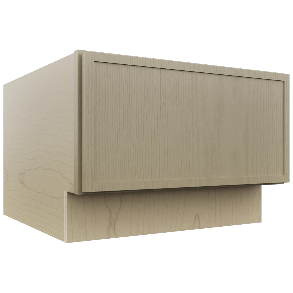 Fabuwood Luna Desert Oak DBS24 Base Bench Seat Cabinet, Front View