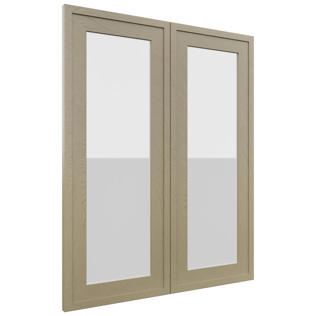 Fabuwood Luna Desert Oak DS GDW2430 Wall Glass Door, Front View