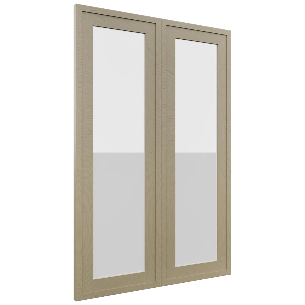 Fabuwood Luna Desert Oak DS GDW2436 Wall Glass Door, Front View