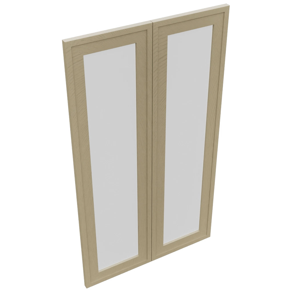 Fabuwood Luna Desert Oak DS GDW2442 Wall Glass Door, Top View