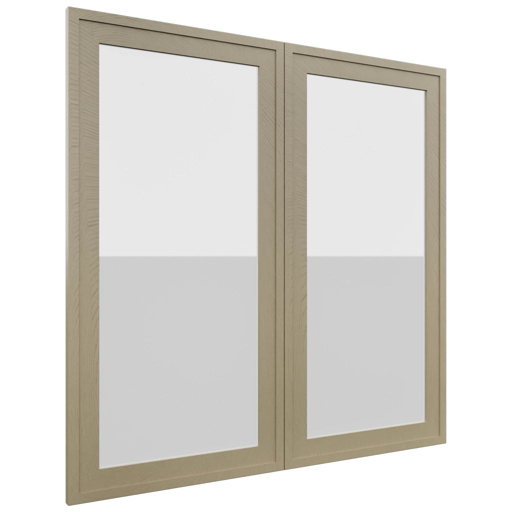 Fabuwood Luna Desert Oak DS GDW3636 Wall Glass Door, Front View