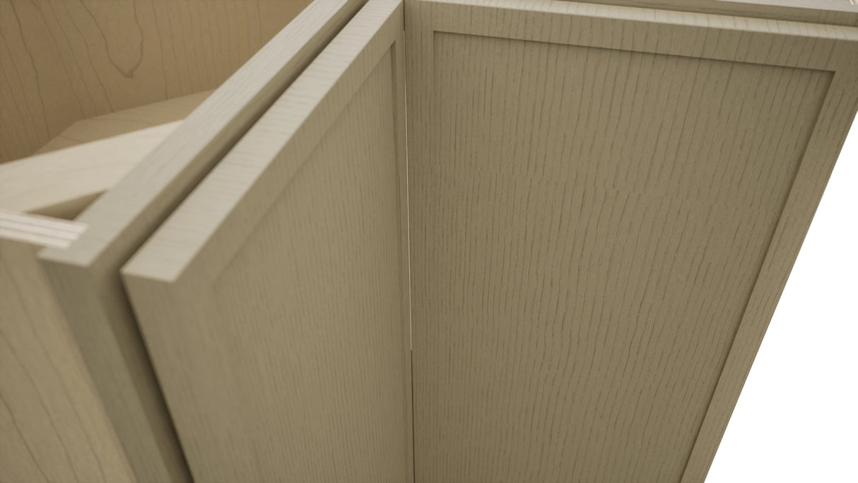 Fabuwood Luna Desert Oak ERB36 Base Corner Easy Reach Cabinet, Detail View