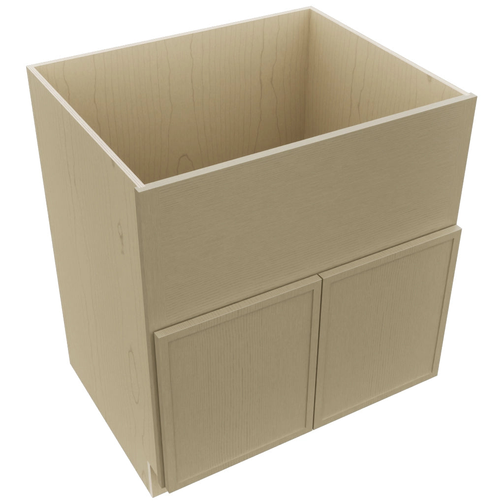 Fabuwood Luna Desert Oak FS30 Base Farm Sink Cabinet, Top View