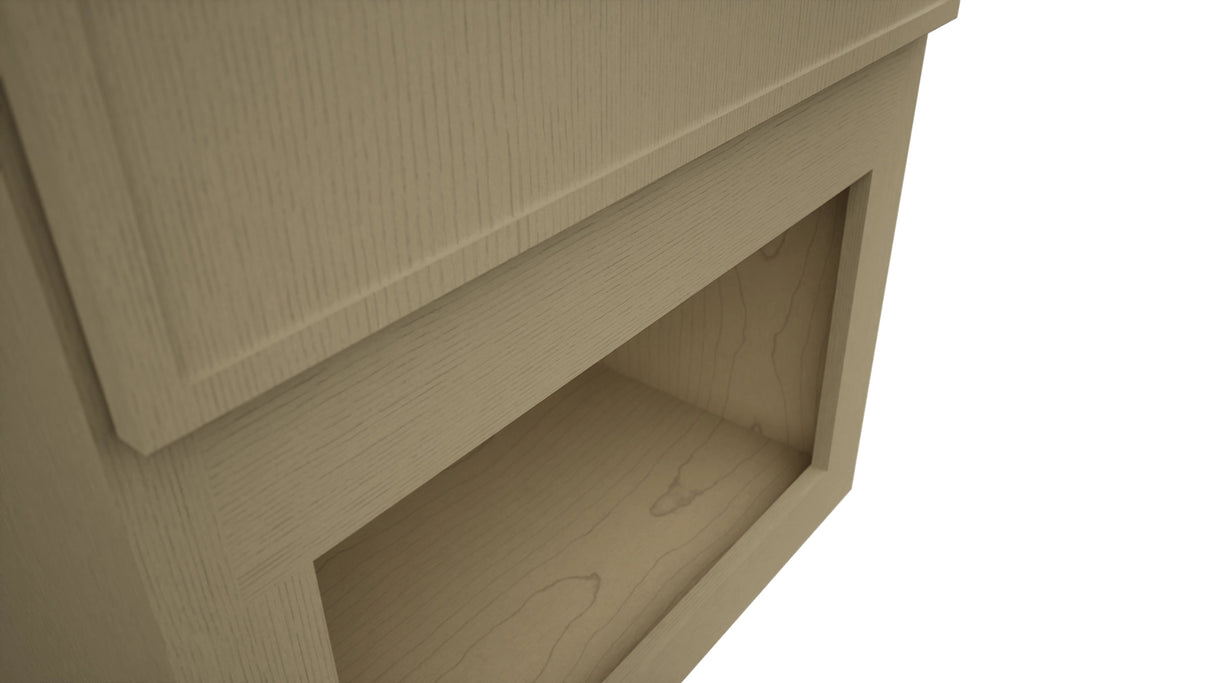 Fabuwood Luna Desert Oak MC303021 Wall Microwave Cabinet, Detail View