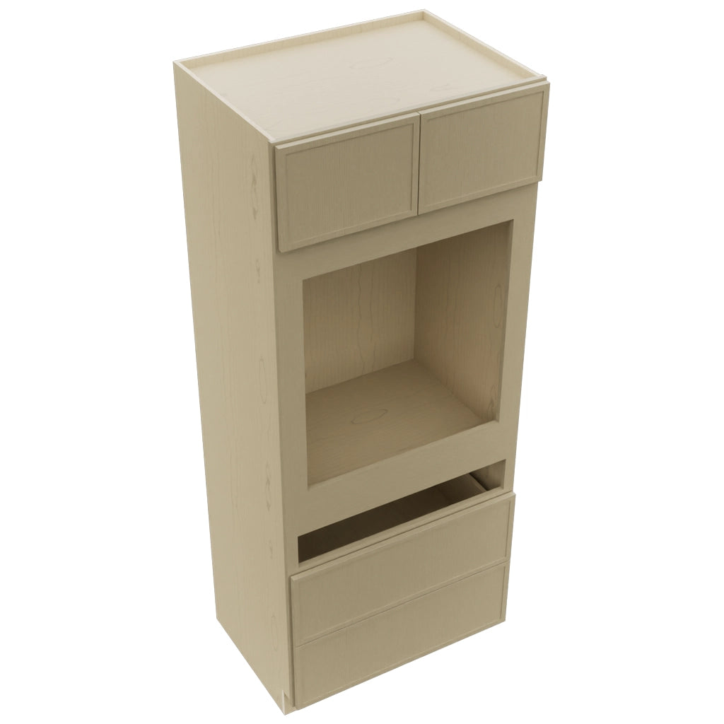 Fabuwood Luna Desert Oak OC3384C Tall Oven Cabinet Combo, Top View