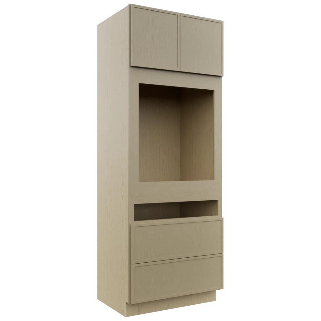 Fabuwood Luna Desert Oak OC3390C Tall Oven Cabinet Combo, Front View