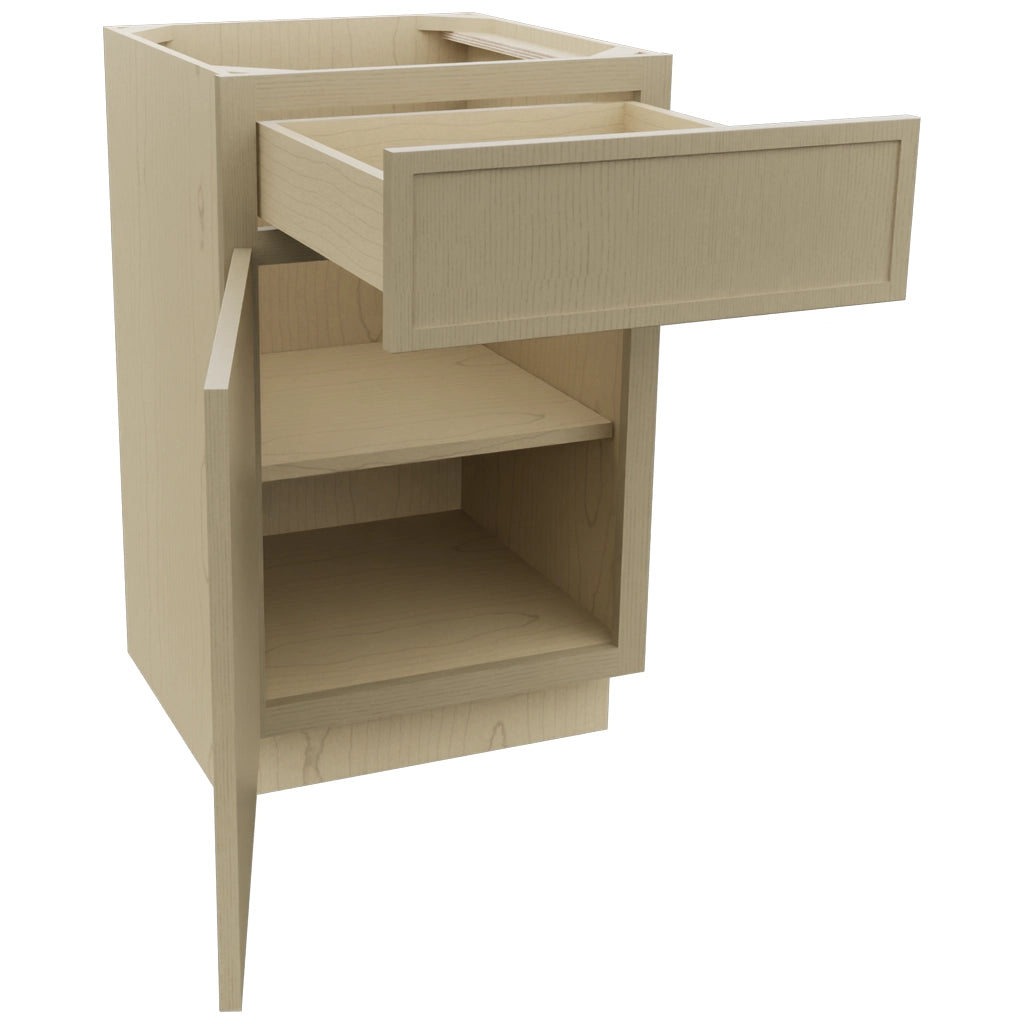 Fabuwood Luna Desert Oak VB21-34 Vanity Base Standard Cabinet, Open View