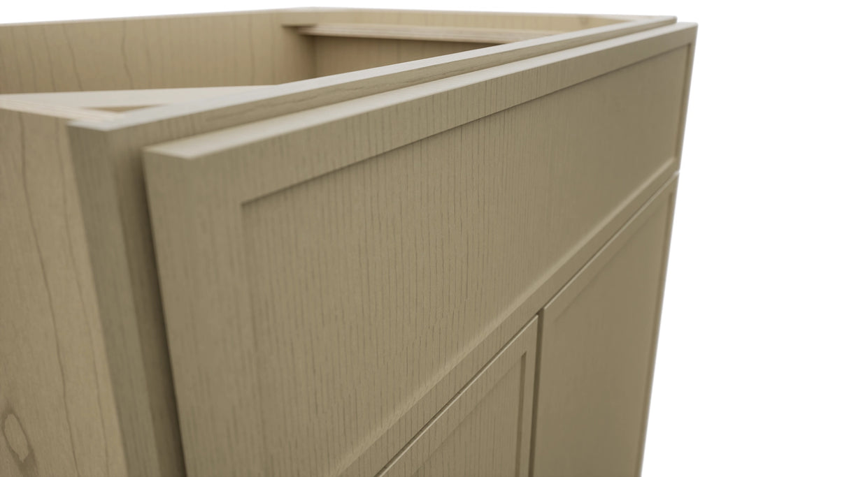 Fabuwood Luna Desert Oak VSD36DL Vanity Combo Cabinet, Detail View