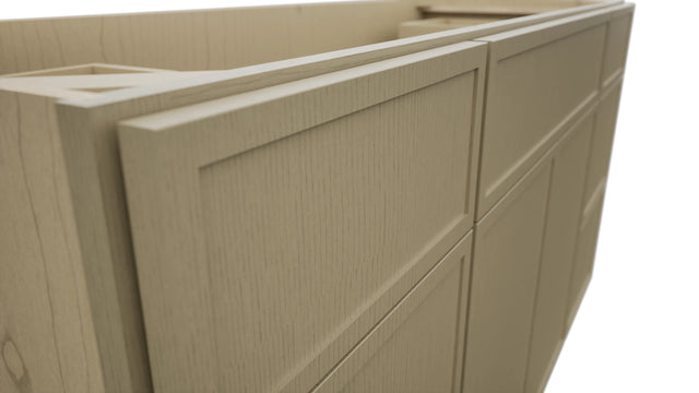 Fabuwood Luna Desert Oak VSD60SINGLE Vanity Combo Cabinet, Detail View