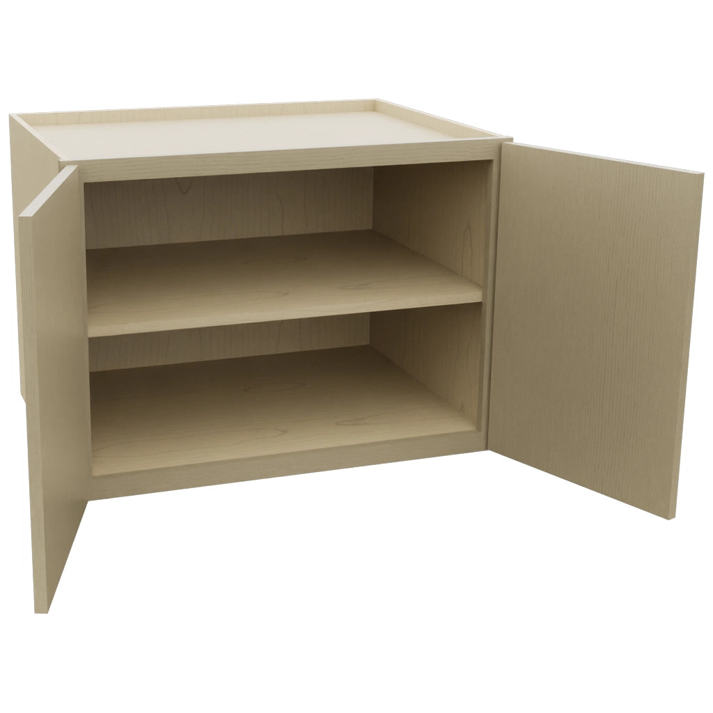 Fabuwood Luna Desert Oak W332424 Wall Deep Cabinet, Open View
