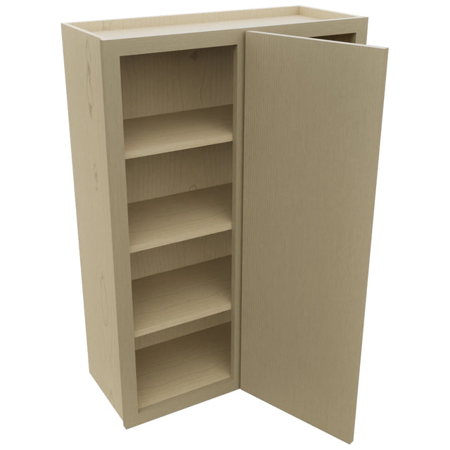 Fabuwood Luna Desert Oak WBC3042 Wall Corner Blind Cabinet, Open View