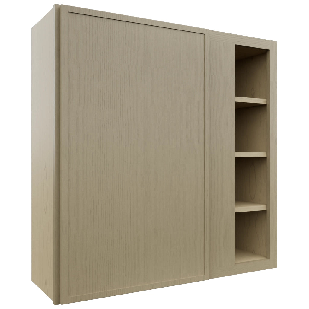 Fabuwood Luna Desert Oak WBC3636 Wall Corner Blind Cabinet, Front View
