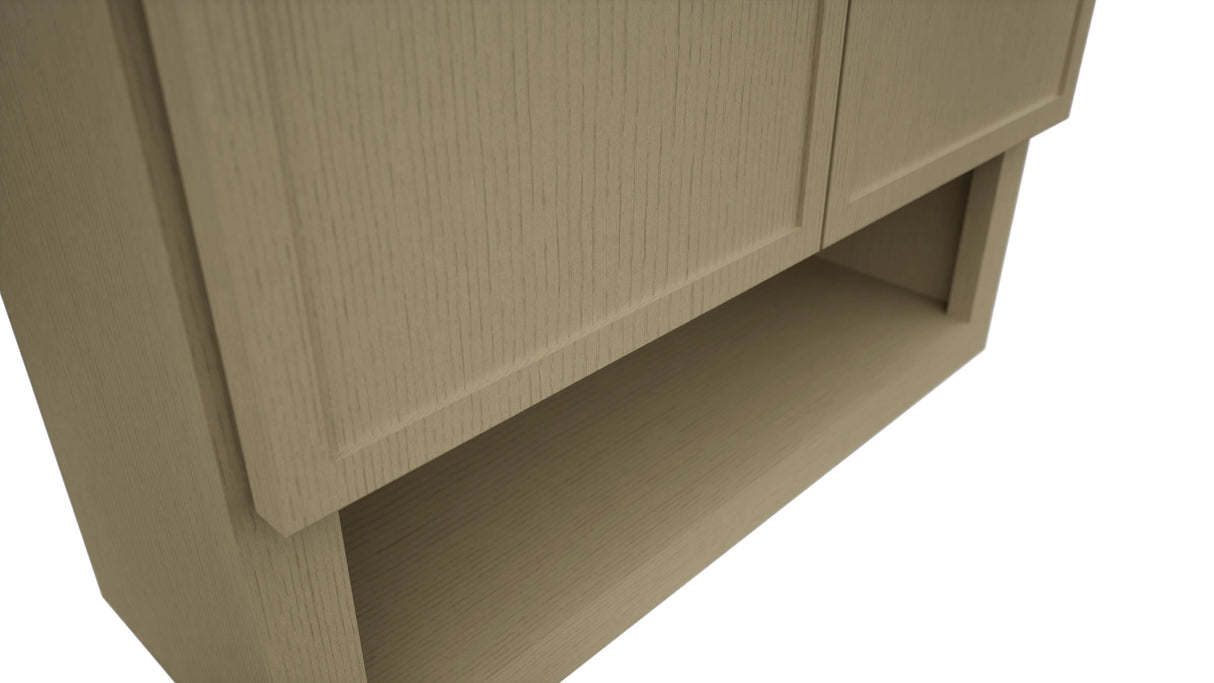 Fabuwood Luna Desert Oak WVS2430 Vanity Wall Storage, Detail View